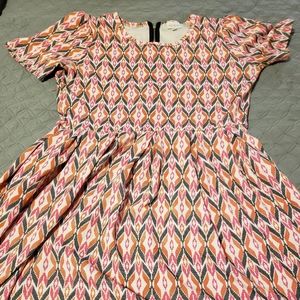 Lularoe Amelia Dress Boho Chic Print XL